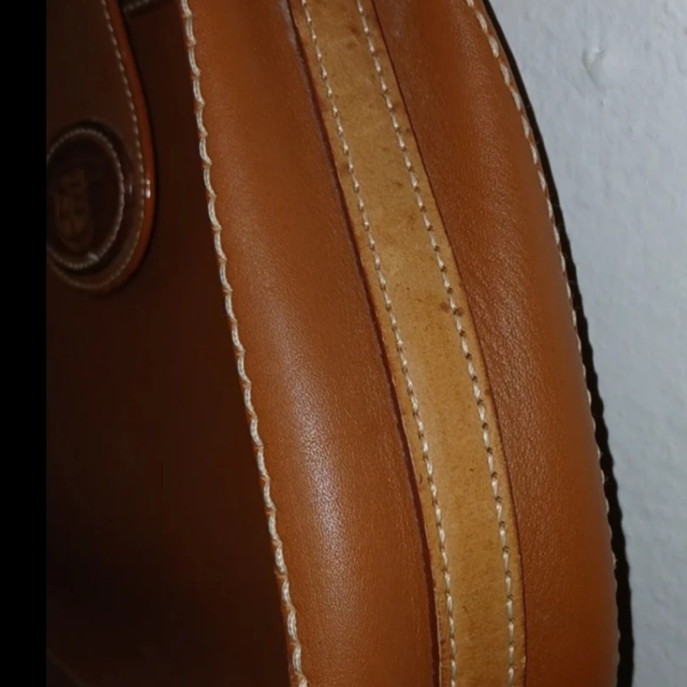 Dooney & Bourke Tan Leather Shoulder Bag - Picture 4 of 12